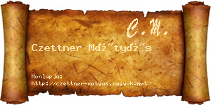 Czettner Mátyás névjegykártya