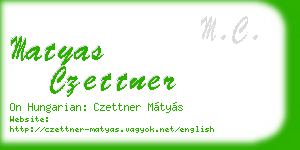 matyas czettner business card
