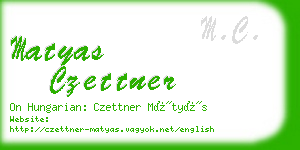 matyas czettner business card